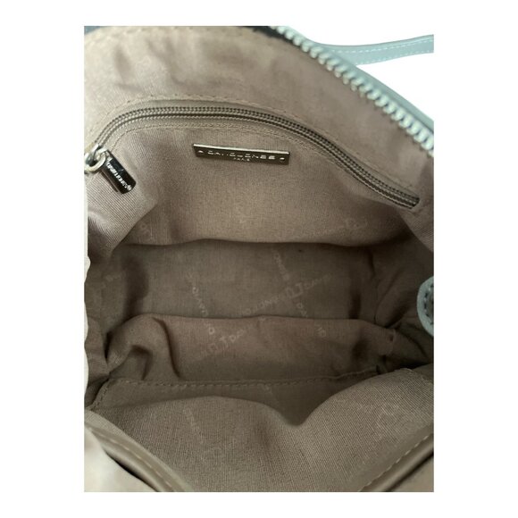 David Jones Paris Gray Crossbody Bag – Faux Leather Chain Strap Purse – 6x9 - Picture 8 of 9